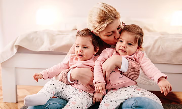 Mom with identical twins