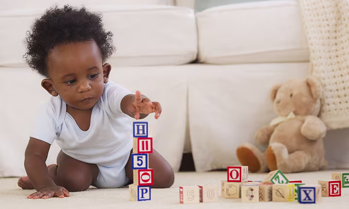 Baby playing