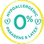 Hypoallergenic, no parabens or latex icon