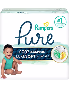 The packshot of Pampers Pure diapers