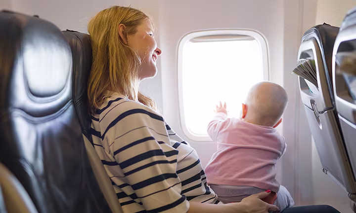 Mother Flying with a Baby 