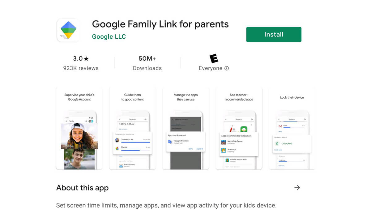 Setting up Google Family Link