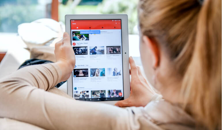 Woman using Tablet