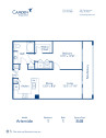 Blueprint of Artemide Floor Plan, 1 Bedroom and 1 Bathroom at Camden Design District Apartments in Dallas, TX