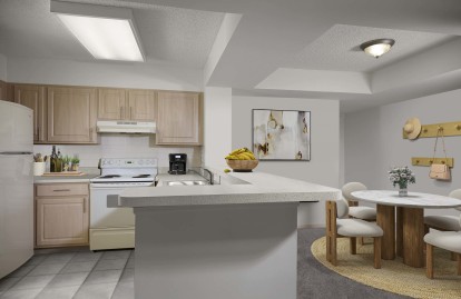 Traditional finish style in a kitchen at Camden Plantation apartments in Plantation, FL