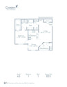 Blueprint of A3 Floor Plan, 1 Bedroom and 1 Bathroom at Camden Sierra at Otay Ranch Apartments in Chula Vista, CA