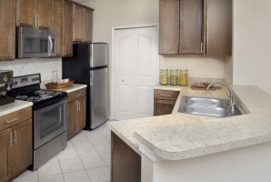 Kitchen at Camden World Gateway Apartments in Orlando, FL