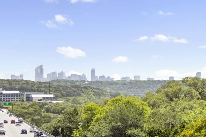 View toward Austin skyline near Camden Gaines Ranch