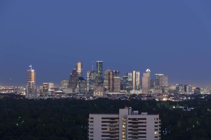 View of downtown houston from community