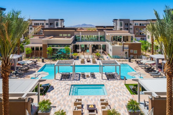 Swimming pool aerial view