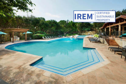 Camden Gaines Ranch apartments in Austin, TX is an IREM Certified Sustainable Property