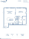 Blueprint of 1.1G Floor Plan, 1 Bedroom and 1 Bathroom at Camden Cotton Mills Apartments in Charlotte, NC