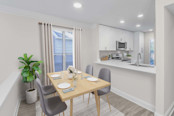 Dining area adjacent to kitchen at Camden Fairview in Charlotte NC