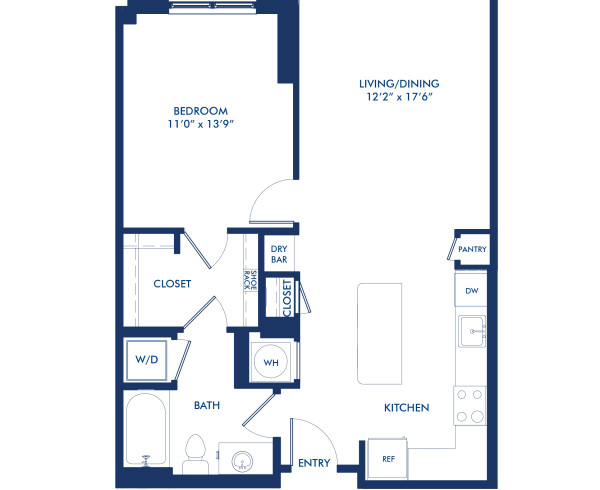 Blueprint of A9.2 Floor Plan, 1 Bedroom and 1 Bathroom at Camden NoMa II Apartments in Washington, DC