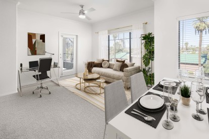 camden copper square apartments phoenix az dining and living room