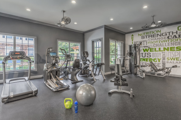 Fitness center with cardio and weight equipment