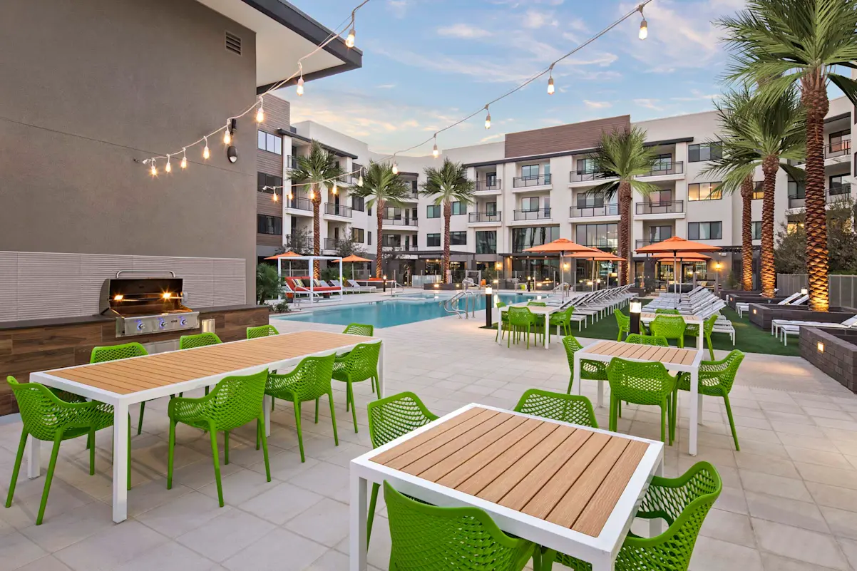Outdoor dining courtyard at Camden North End.