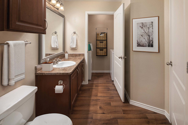 Bathroom and laundry room