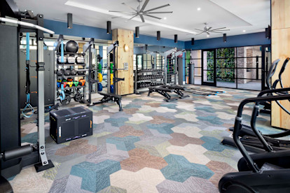 Building 2 Fitness Center with Free Weights and Cardio Machines 