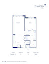 The A11 floor plan, 1 bed, 1 bath at Camden NoDa Apartments in Charlotte, NC