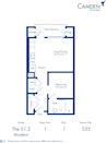 Camden North End apartments in Phoenix, Arizona studio floor plan S1.2
