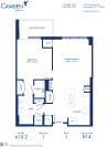 Blueprint of A10.2 Floor Plan, 1 Bedroom and 1 Bathroom at Camden NoMa II Apartments in Washington, DC