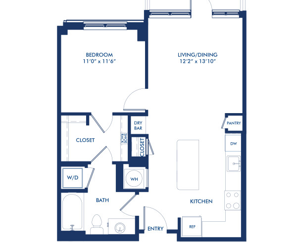 A9A.2 floor plan at Camden NoMa in Washington DC