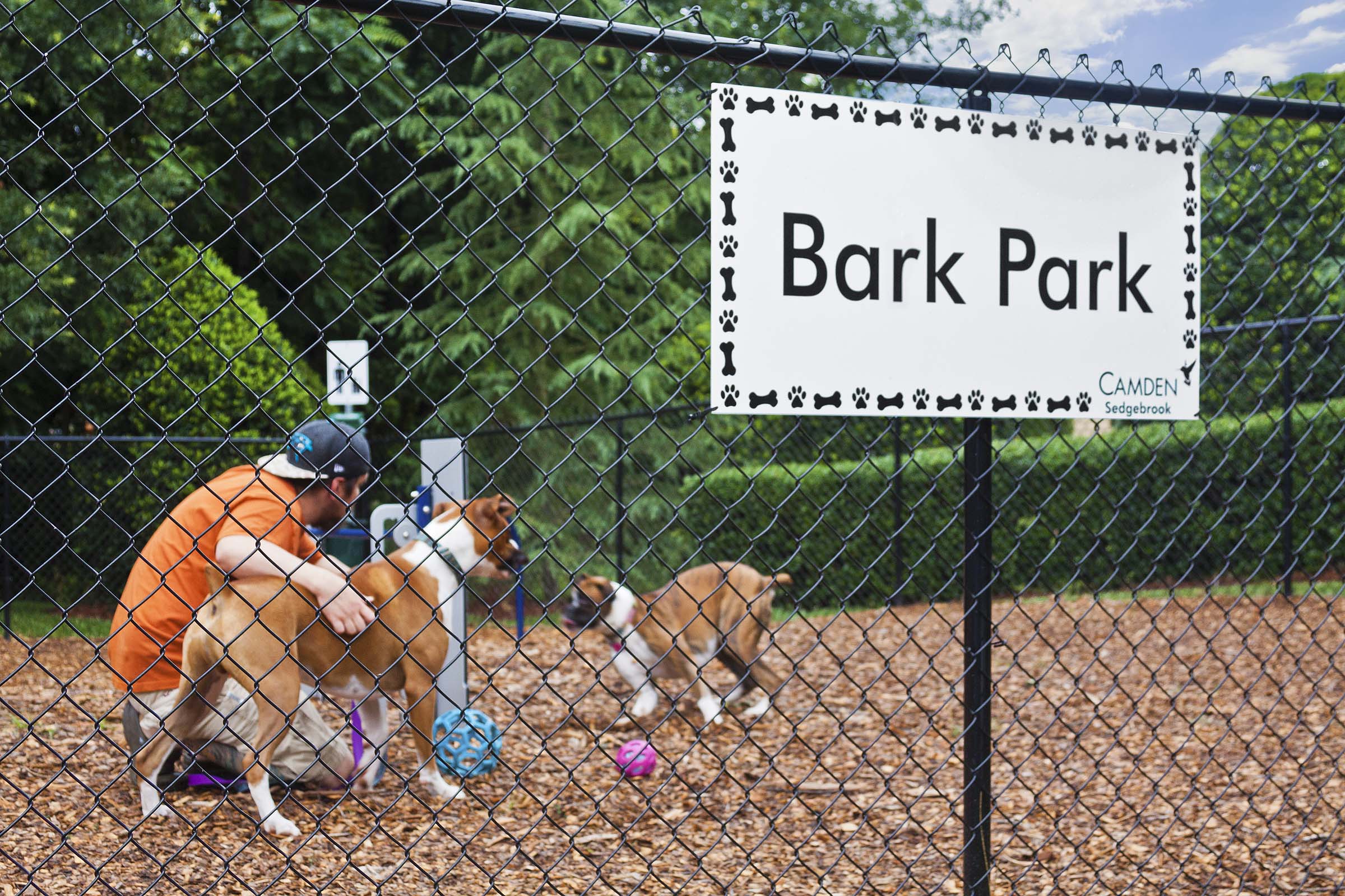 Private onsite dog park