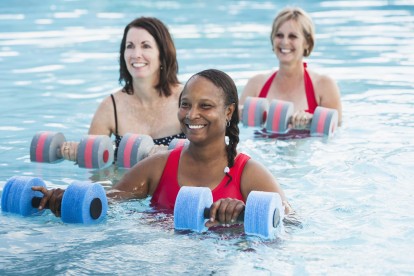 Water aerobics classes offered