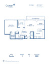 Blueprint of Sacks Floor Plan, 1 Bedroom and 1 Bathroom at Camden Design District Apartments in Dallas, TX