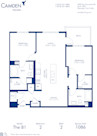 Blueprint of B1 Floor Plan, 2 Bedrooms and 2 Bathrooms at Camden Glendale Apartments in Glendale, CA