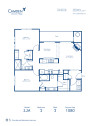 Blueprint of 2.2A Floor Plan, 2 Bedrooms and 2 Bathrooms at Camden Governors Village Apartments in Chapel Hill, NC