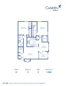 Blueprint of D Floor Plan, 2 Bedrooms and 2 Bathrooms at Camden Addison Apartments in Addison, TX