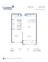 Camden Old Town Scottsdale apartments in Scottsdale, AZ one bedroom Ariat floor plan