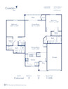 Blueprint of Colonial Floor Plan, 2 Bedrooms and 2 Bathrooms at Camden Doral Apartments in Doral, FL