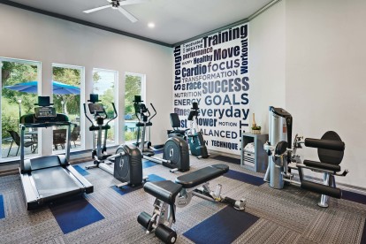 Fitness center with cardio machines and strength equipment