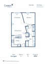 Blueprint of Juniper Floor Plan, 1 Bedroom and 1 Bathroom at Camden Brookwood Apartments in Atlanta, GA