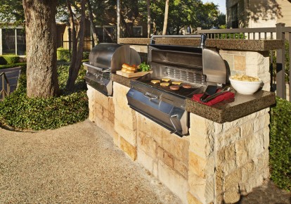 Barbeques and outdoor dining areas