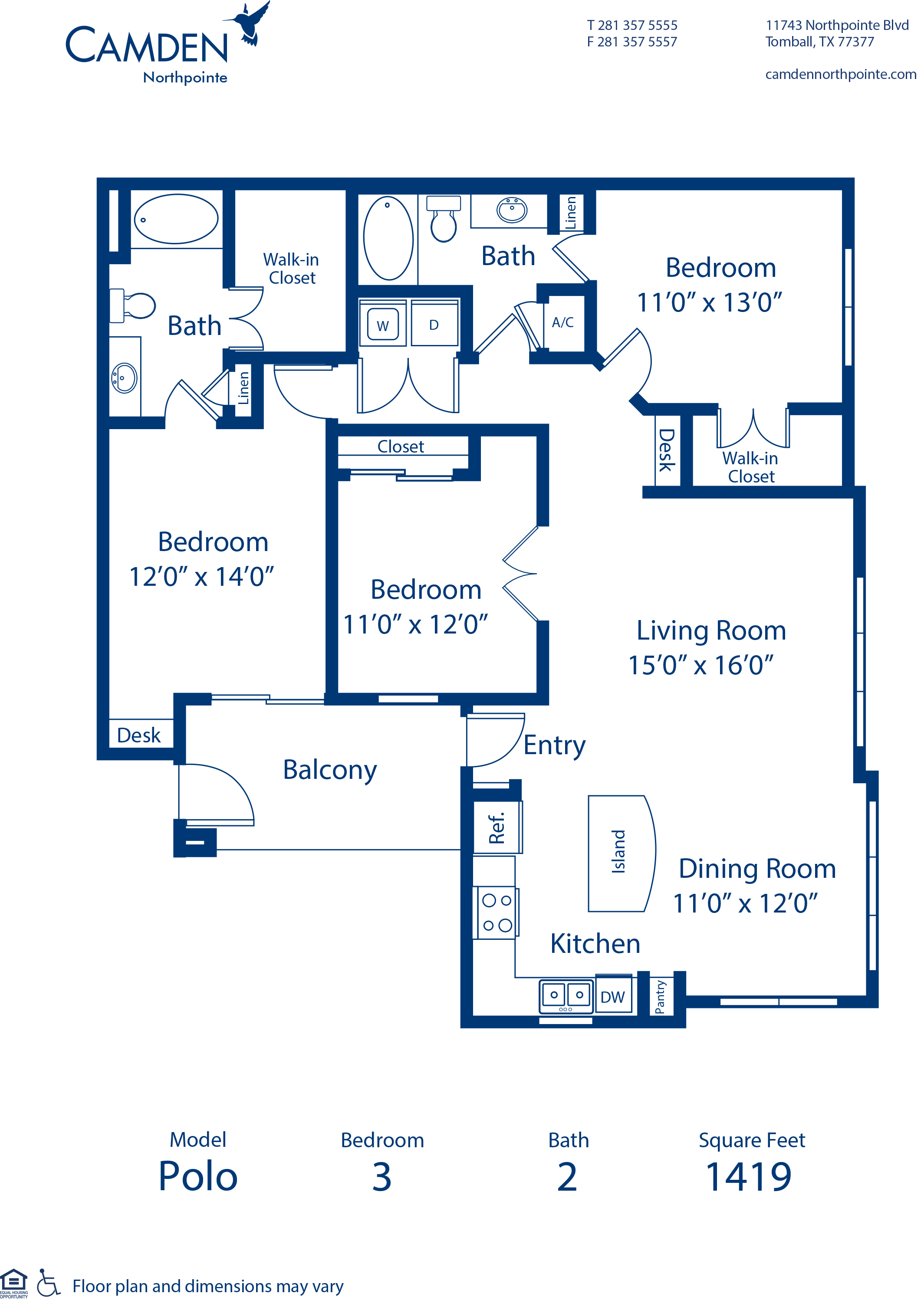 1, 2 & 3 Bedroom Apartments in Tomball, TX Camden Northpointe