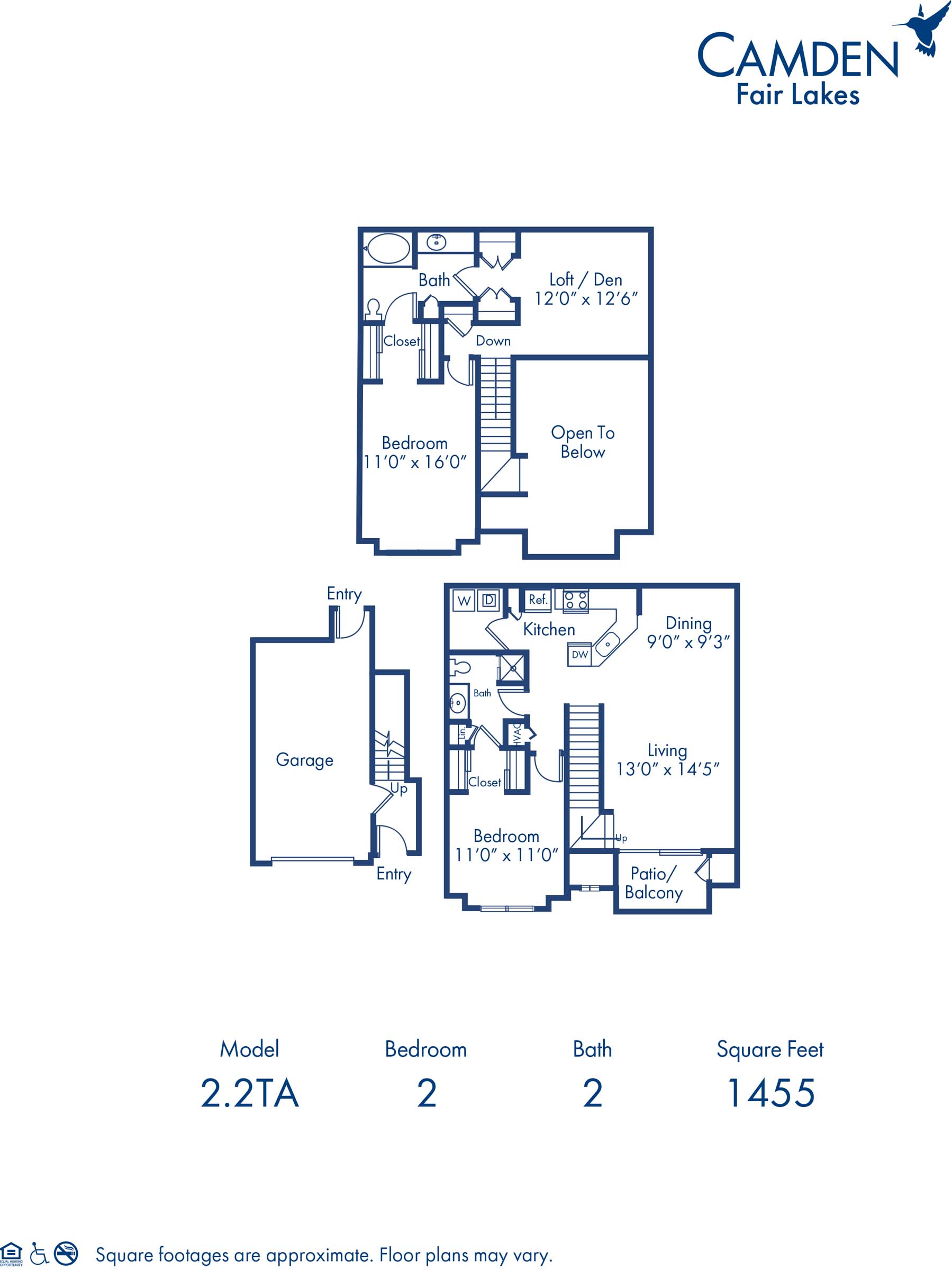 2.2TA - Townhome floor plan