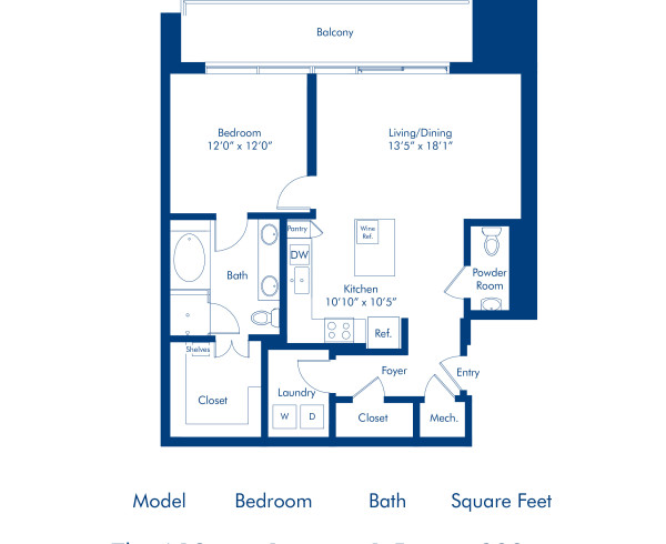A12 Blueprint at Camden Downtown apartments in Downtown Houston, TX