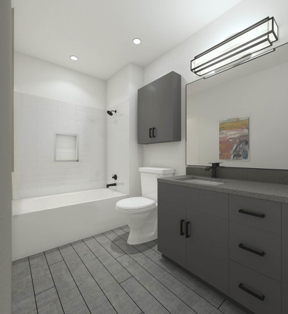 Camden Noda apartments in Charlotte, NC Modern Finish Two bathroom