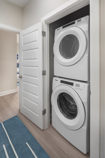 Full-size washer and dryer inside every home for rent at Camden Woodmill Creek in Spring, TX