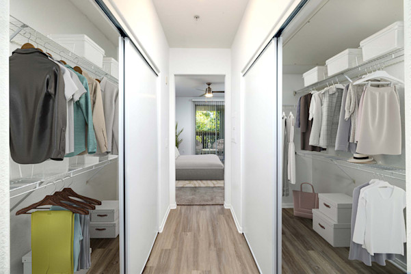 camden crown valley apartments mission viejo ca primary bedroom with dual closets
