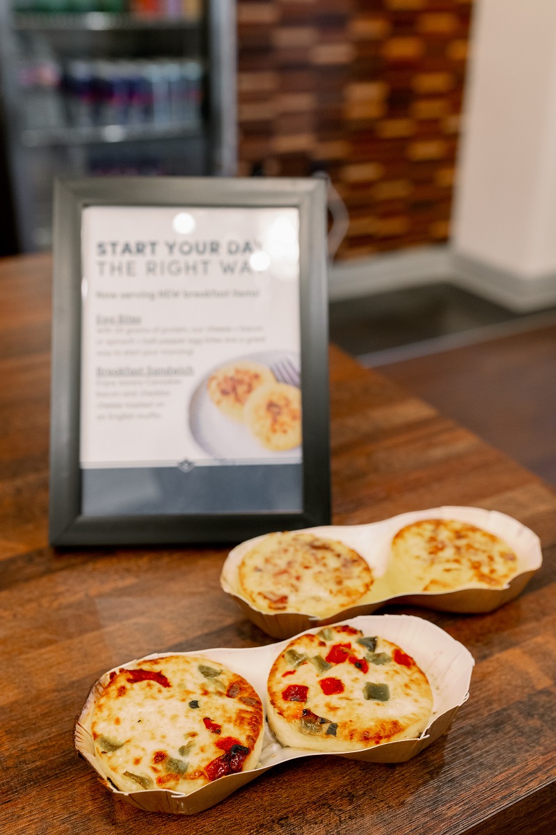 Egg bites on counter at Craftwork at Camden Victory Park