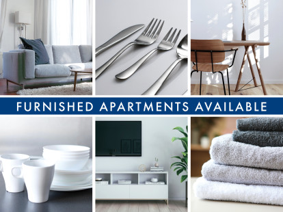 Furnished apartment homes are available at Camden through CORT
