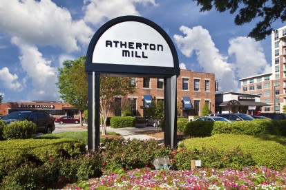 Nearby shopping and dining at Atherton Mill