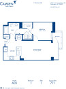 Blueprint of A05 Floor Plan, 1 Bedroom and 1 Bathroom at Camden South Capitol Apartments in Washington, DC