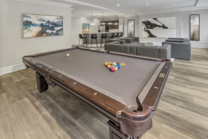 Billiards table in resident lounge