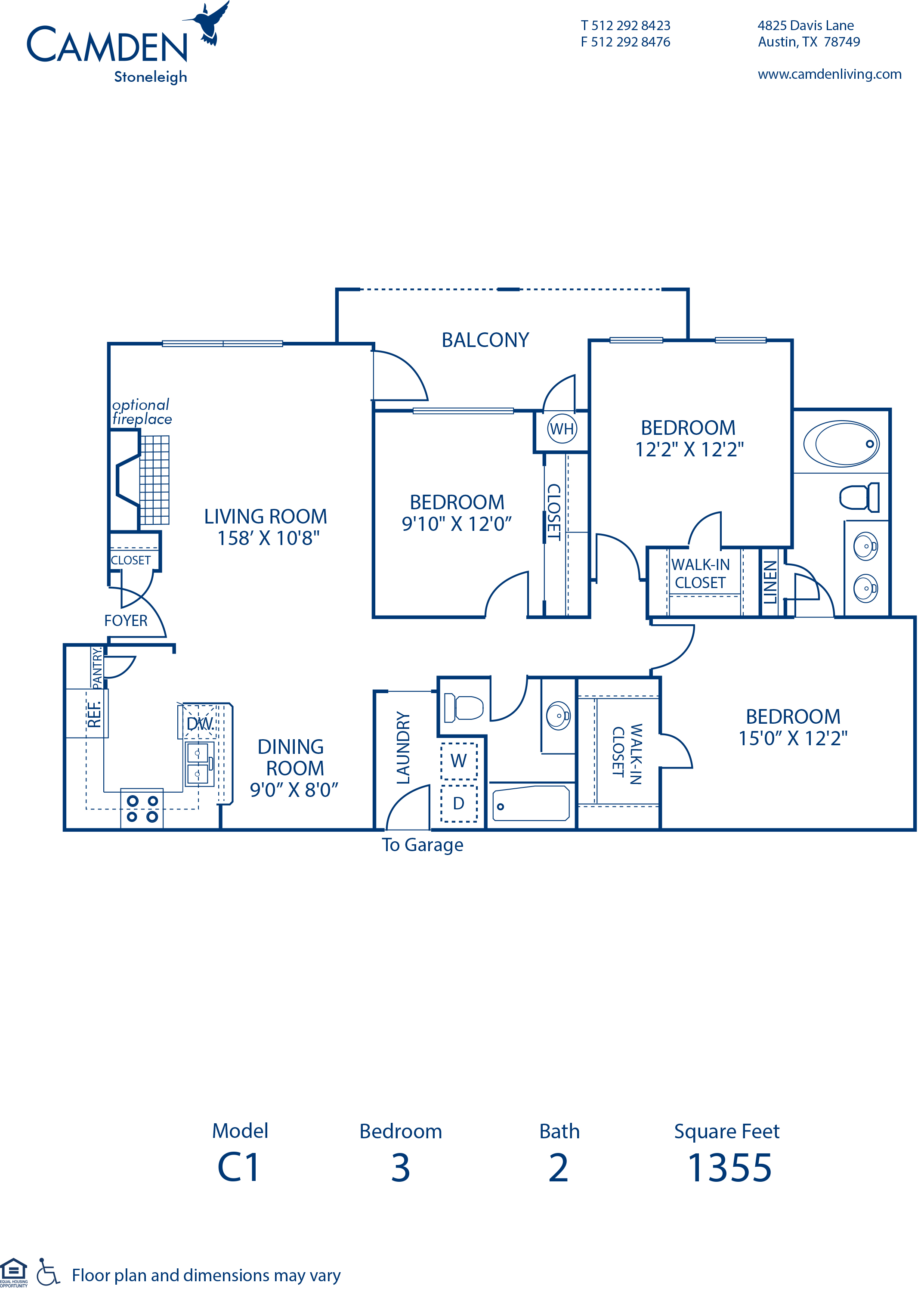 1, 2 & 3 Bedroom Apartments in Austin, TX - Camden Stoneleigh